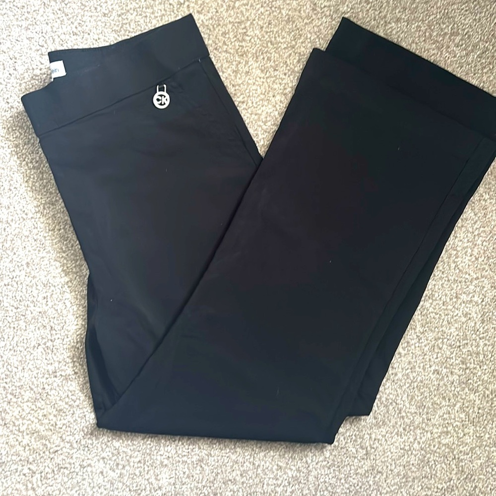 Calvin Klein stretch flare bottom dress pants.